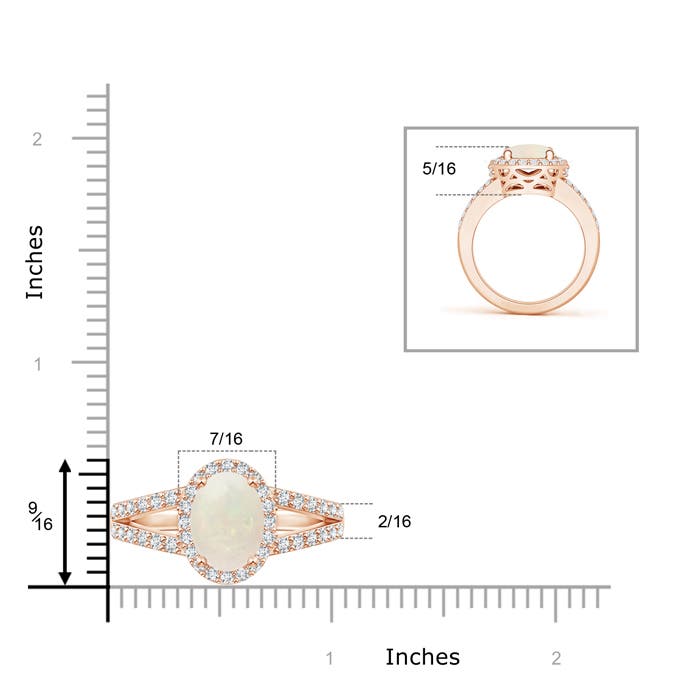 A - Opal / 1.9 CT / 14 KT Rose Gold