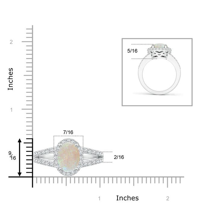 AA - Opal / 1.9 CT / 14 KT White Gold