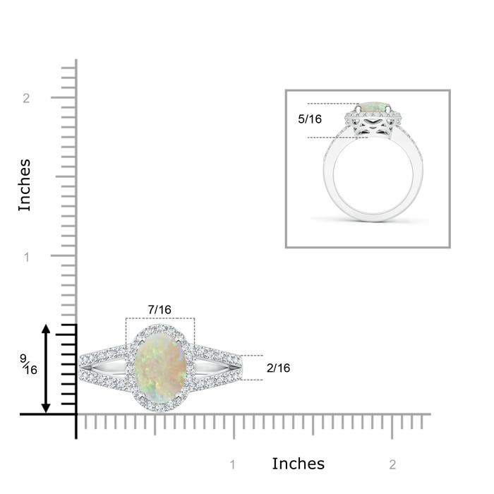 AAA - Opal / 1.9 CT / 14 KT White Gold