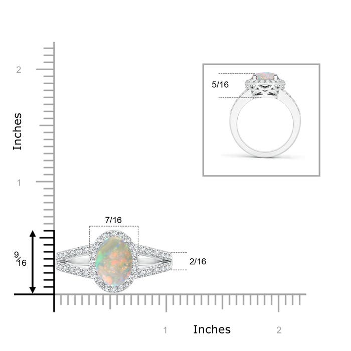 AAAA - Opal / 1.9 CT / 14 KT White Gold