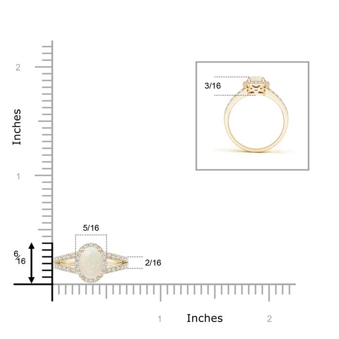 A - Opal / 0.6 CT / 14 KT Yellow Gold