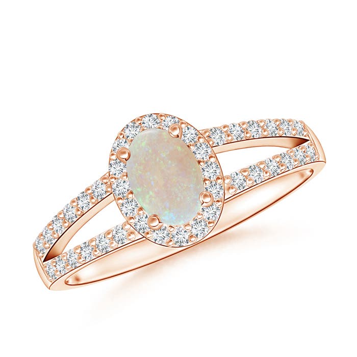 AA - Opal / 0.6 CT / 14 KT Rose Gold