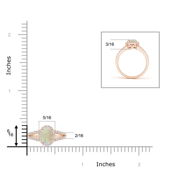 AAA - Opal / 0.6 CT / 14 KT Rose Gold