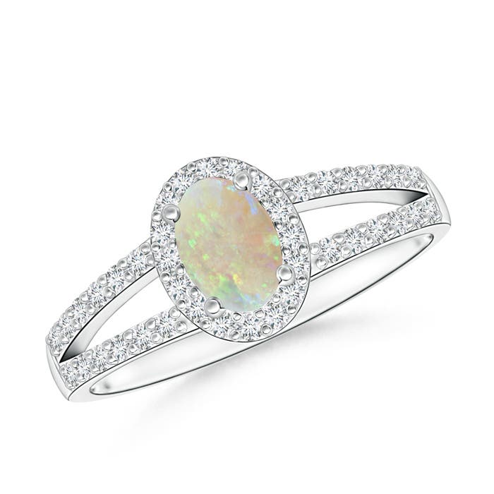 AAA - Opal / 0.6 CT / 14 KT White Gold