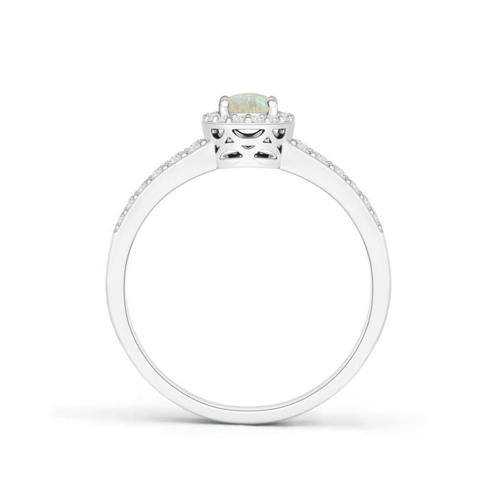 AAA - Opal / 0.6 CT / 14 KT White Gold