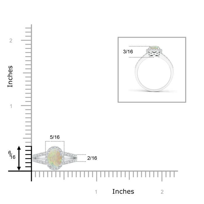 AAA - Opal / 0.6 CT / 14 KT White Gold