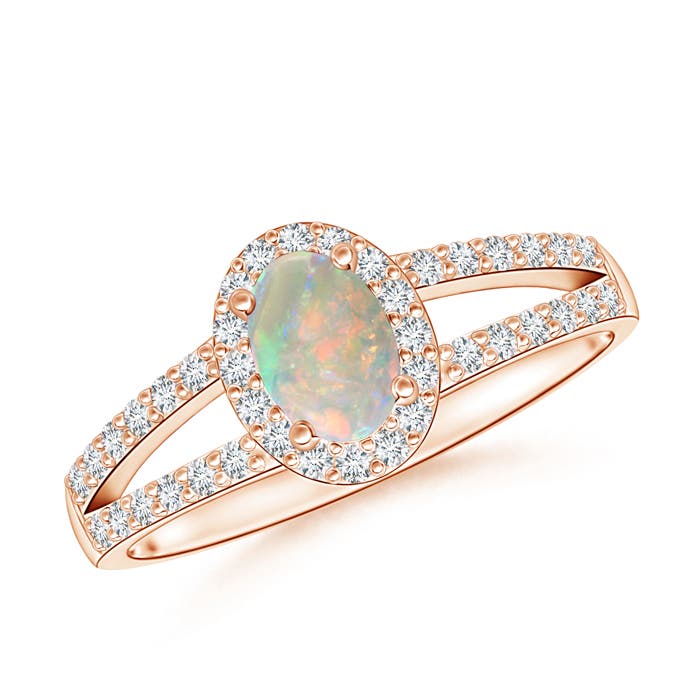 AAAA - Opal / 0.6 CT / 14 KT Rose Gold