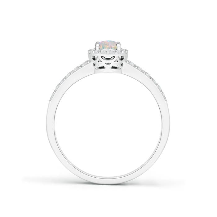 AAAA - Opal / 0.6 CT / 14 KT White Gold