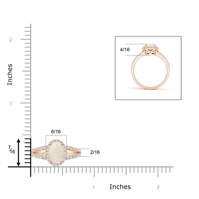 A - Opal / 0.82 CT / 14 KT Rose Gold