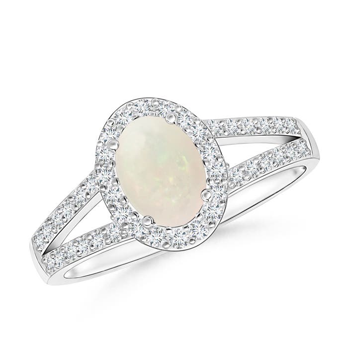 A - Opal / 0.82 CT / 14 KT White Gold