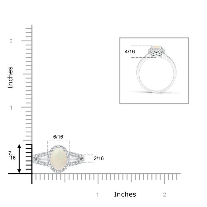 A - Opal / 0.82 CT / 14 KT White Gold