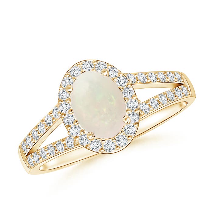 A - Opal / 0.82 CT / 14 KT Yellow Gold