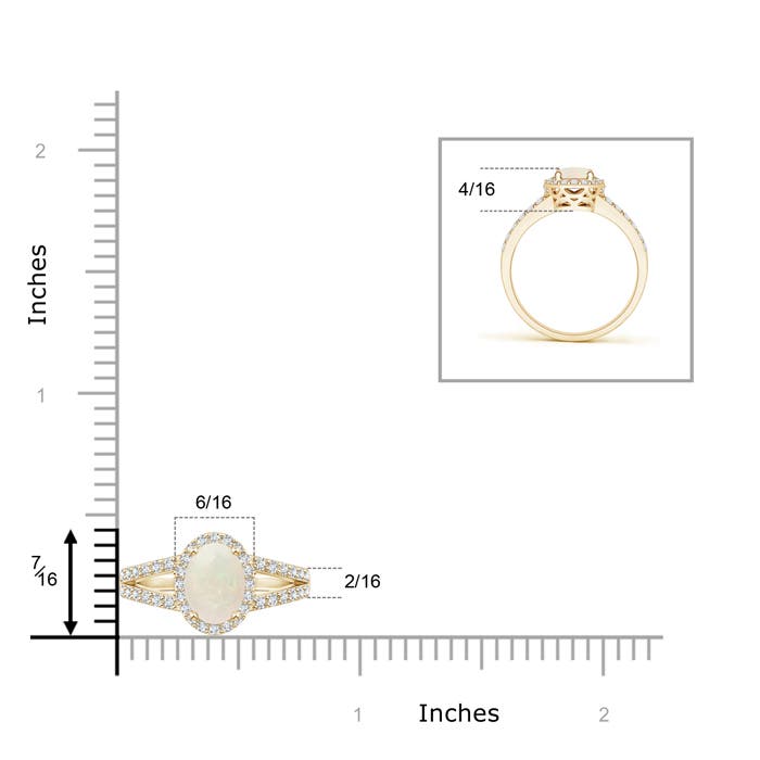 A - Opal / 0.82 CT / 14 KT Yellow Gold