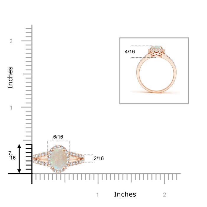 AA - Opal / 0.82 CT / 14 KT Rose Gold