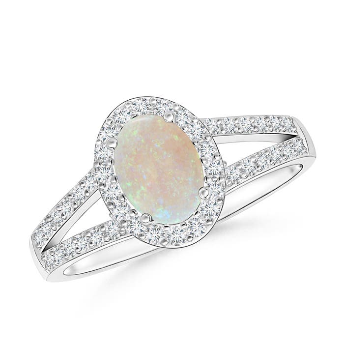 AA - Opal / 0.82 CT / 14 KT White Gold