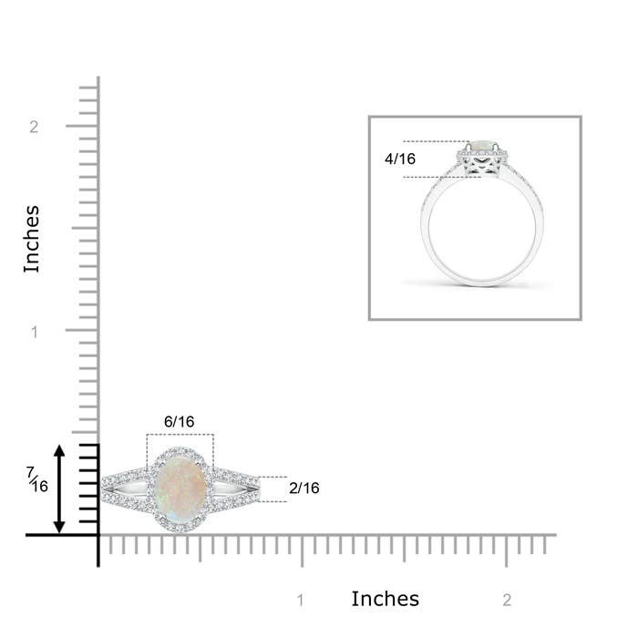 AA - Opal / 0.82 CT / 14 KT White Gold