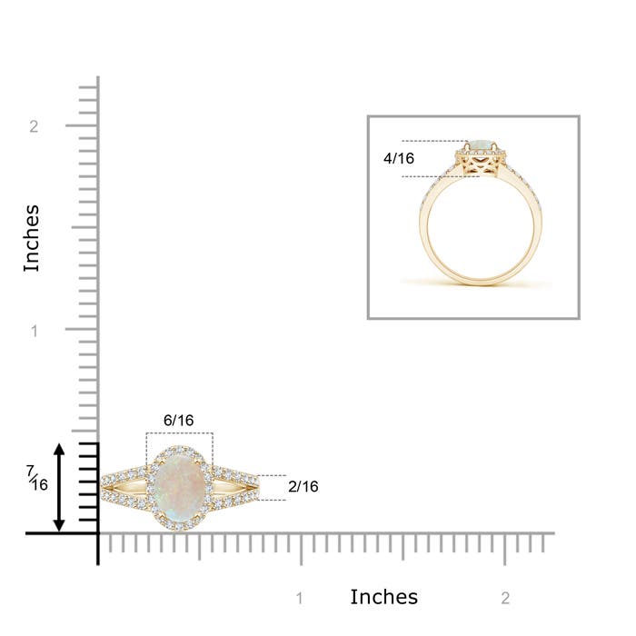 AA - Opal / 0.82 CT / 14 KT Yellow Gold