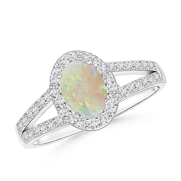 AAA - Opal / 0.82 CT / 14 KT White Gold