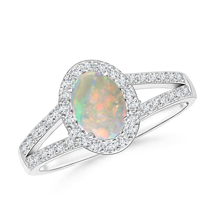 AAAA - Opal / 0.82 CT / 14 KT White Gold