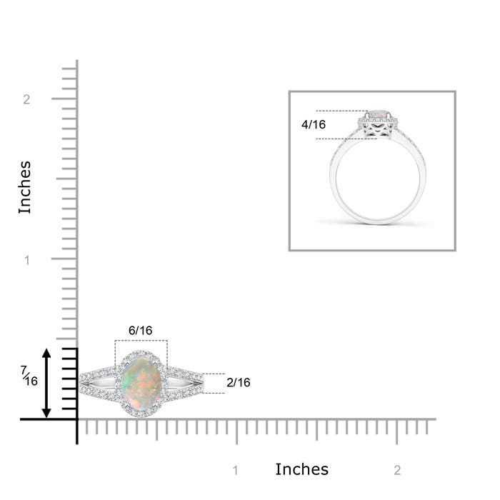 AAAA - Opal / 0.82 CT / 14 KT White Gold