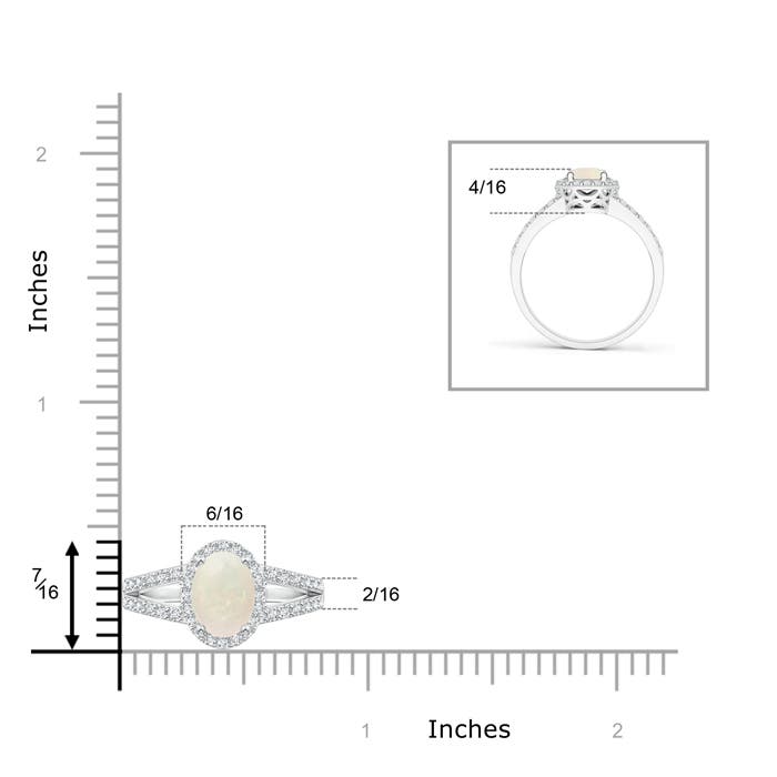 A - Opal / 1.22 CT / 14 KT White Gold