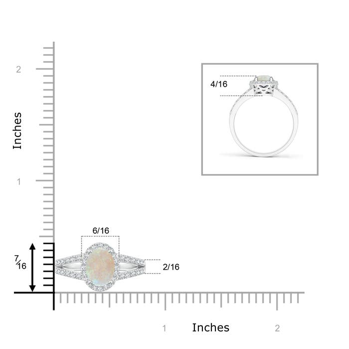 AA - Opal / 1.22 CT / 14 KT White Gold