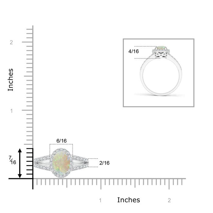 AAA - Opal / 1.22 CT / 14 KT White Gold