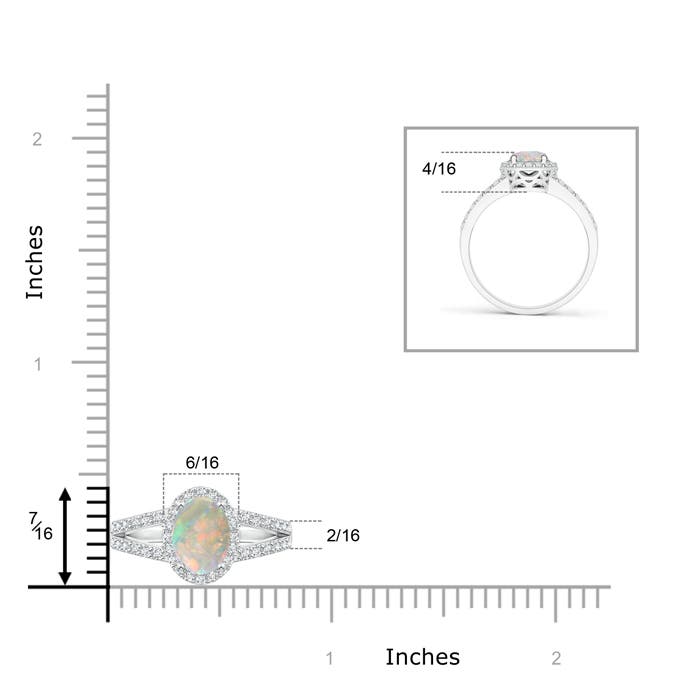 AAAA - Opal / 1.22 CT / 14 KT White Gold