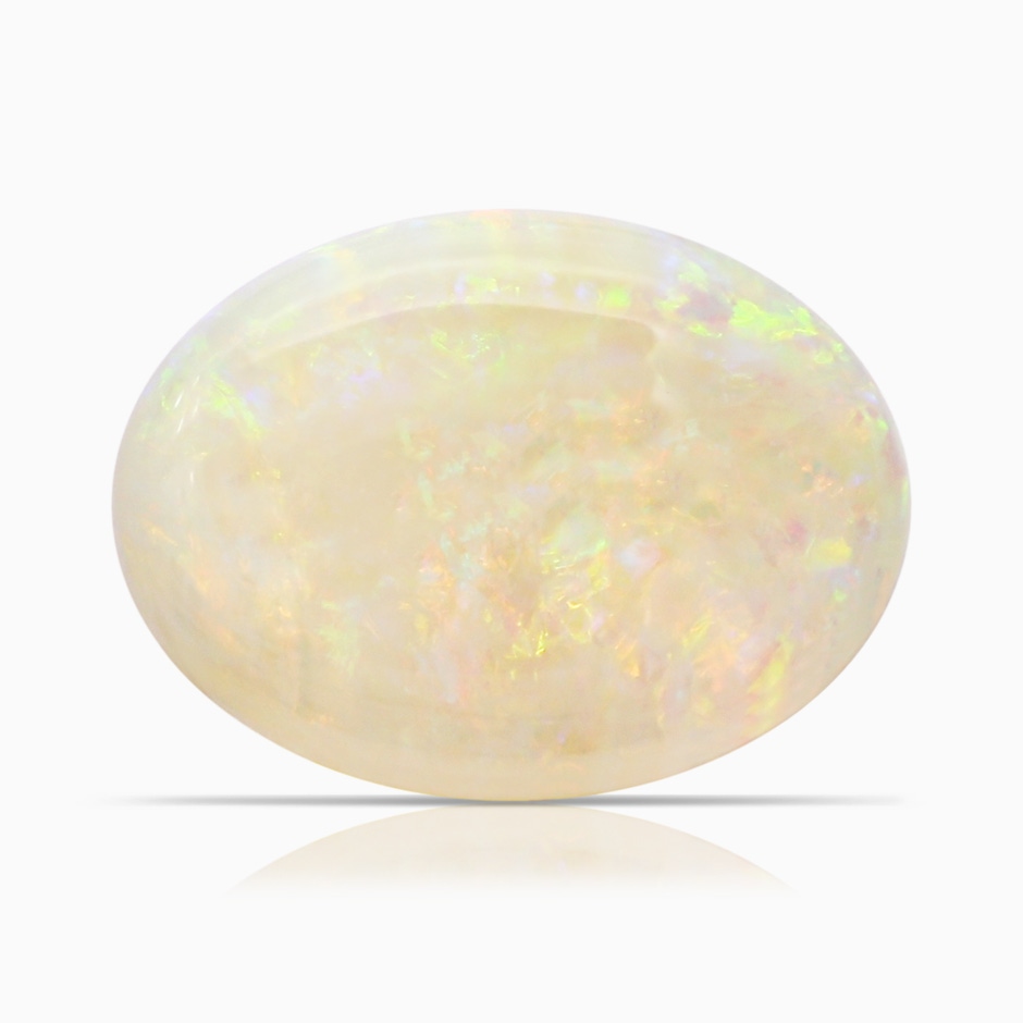 13.86x10.16x4.37mm AAAA GIA Certified Oval Opal Split Shank Halo Ring in White Gold stone