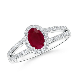 Oval A Ruby
