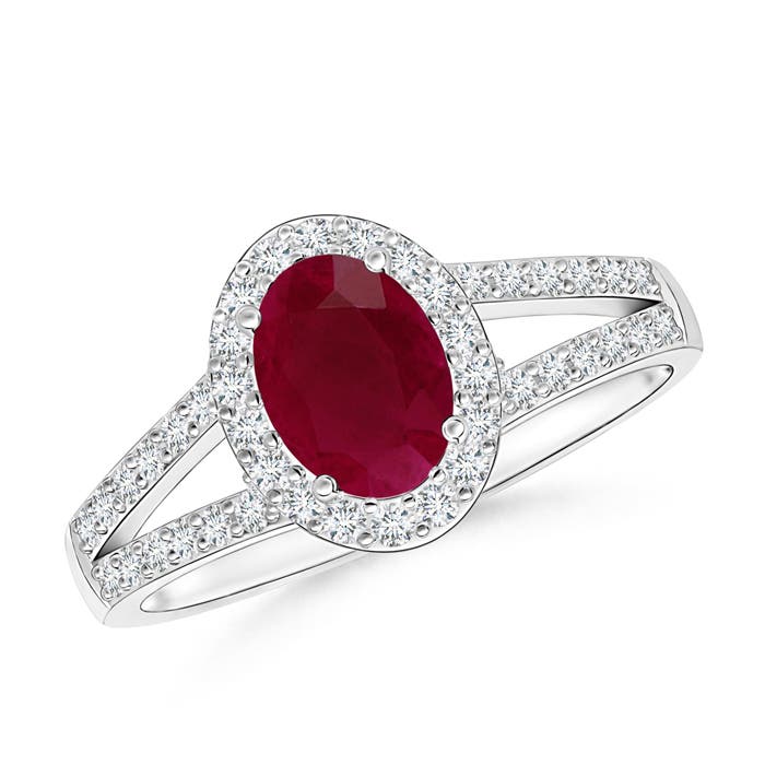 A - Ruby / 1.37 CT / 14 KT White Gold