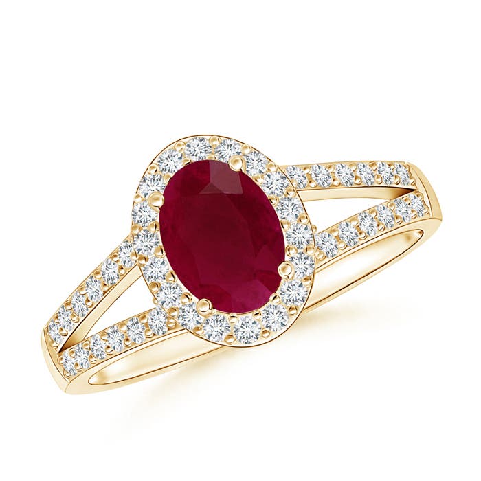 A - Ruby / 1.37 CT / 14 KT Yellow Gold