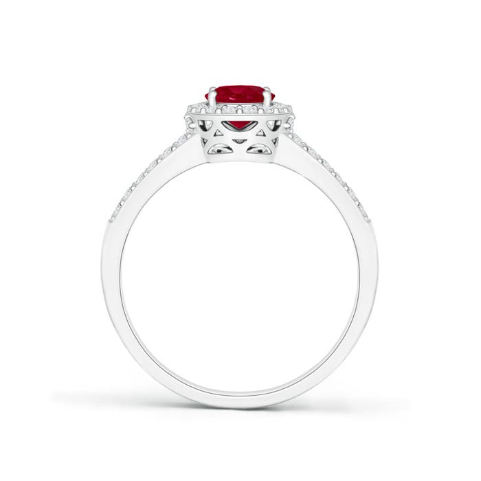 AA - Ruby / 1.37 CT / 14 KT White Gold