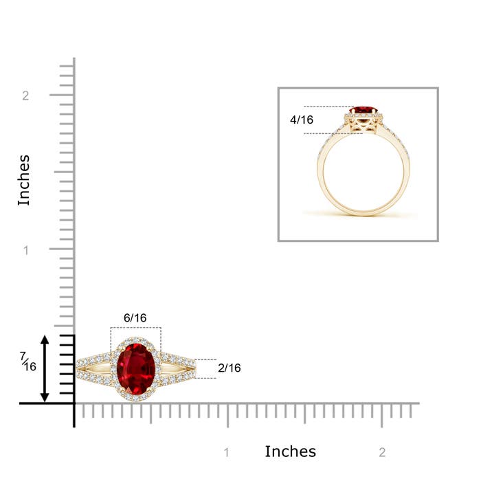 AAAA - Ruby / 1.37 CT / 14 KT Yellow Gold