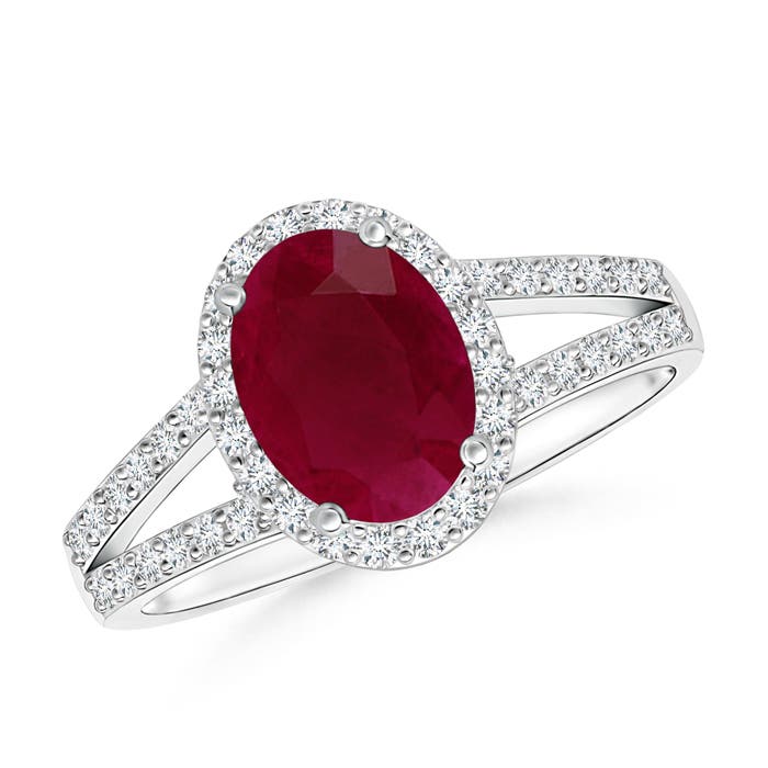 A - Ruby / 1.67 CT / 14 KT White Gold