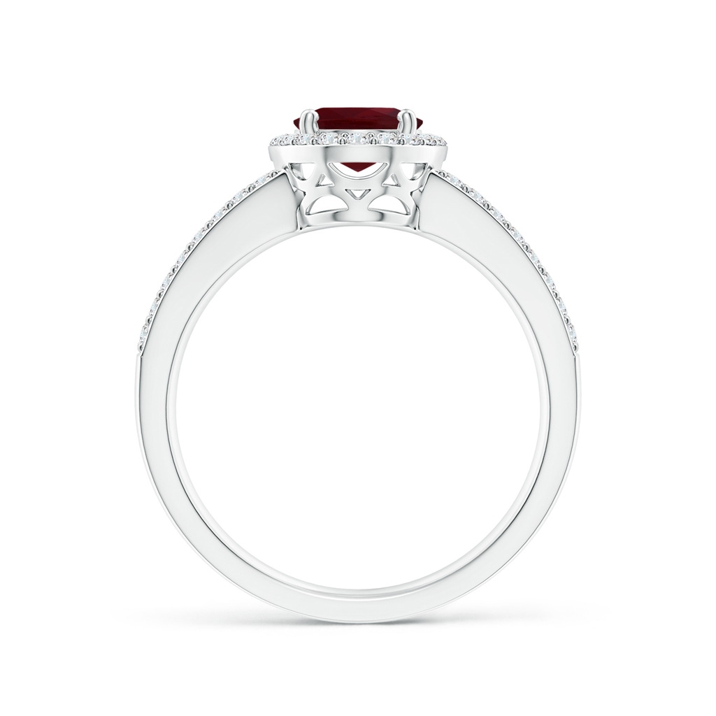 8.75x6.84x4.30mm AAAA GIA Certified Oval Ruby Split Shank Halo Ring in White Gold Side 199