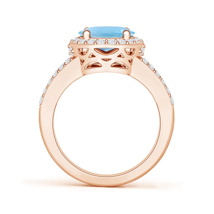 A - Swiss Blue Topaz / 3.7 CT / 14 KT Rose Gold