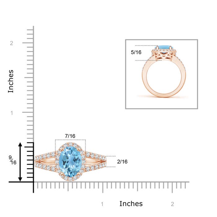 A - Swiss Blue Topaz / 3.7 CT / 14 KT Rose Gold