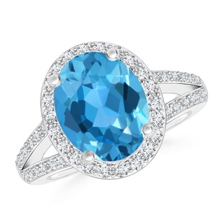 Oval AAA Swiss Blue Topaz