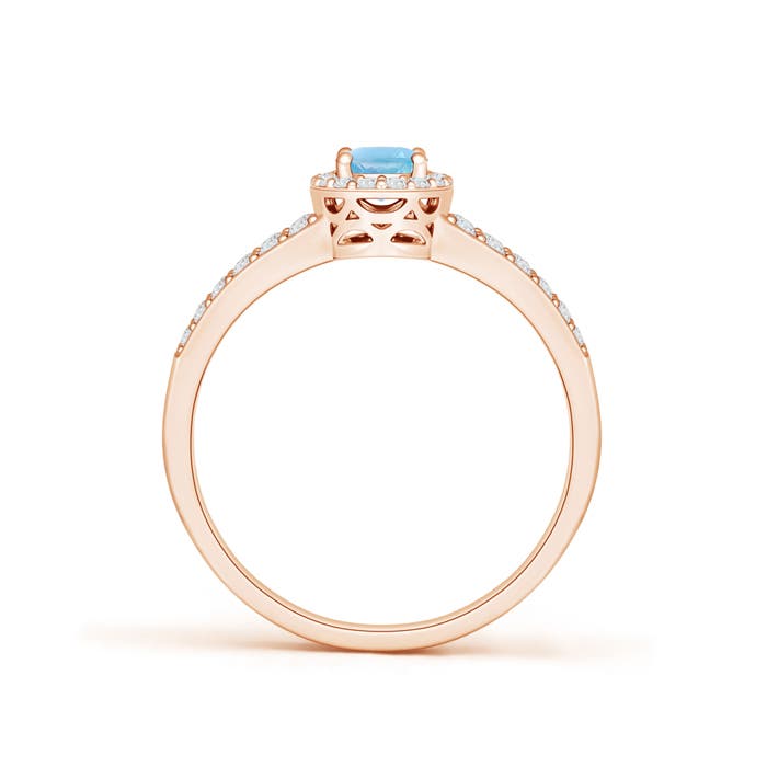 A - Swiss Blue Topaz / 0.86 CT / 14 KT Rose Gold