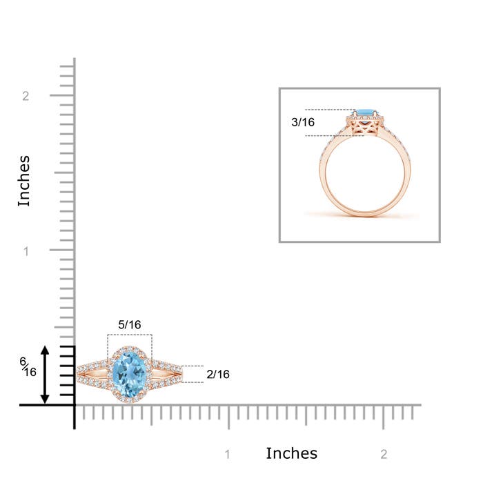 A - Swiss Blue Topaz / 0.86 CT / 14 KT Rose Gold