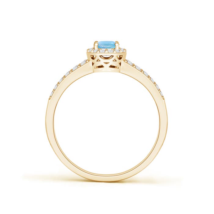 A - Swiss Blue Topaz / 0.86 CT / 14 KT Yellow Gold