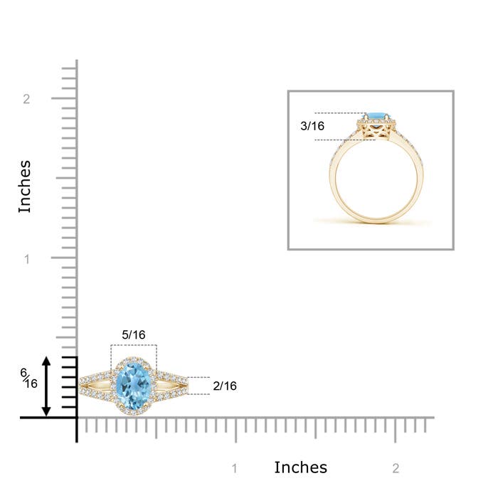 A - Swiss Blue Topaz / 0.86 CT / 14 KT Yellow Gold