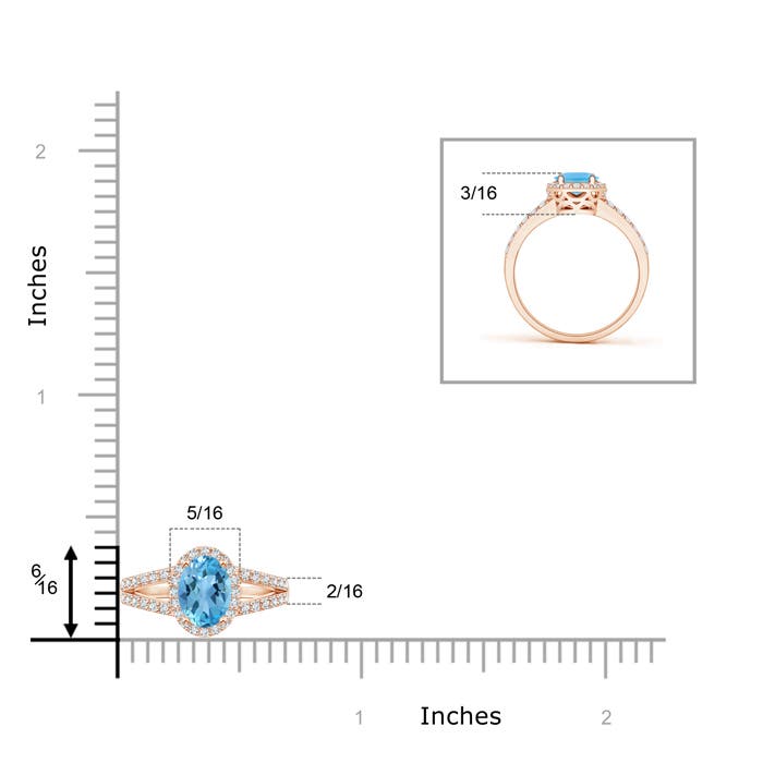 AA - Swiss Blue Topaz / 0.86 CT / 14 KT Rose Gold