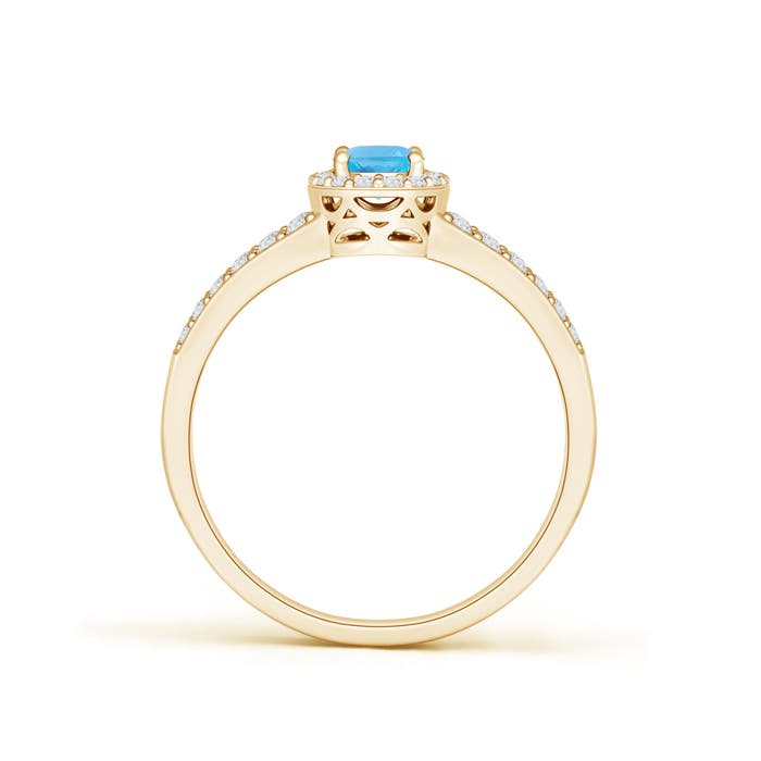 AA - Swiss Blue Topaz / 0.86 CT / 14 KT Yellow Gold