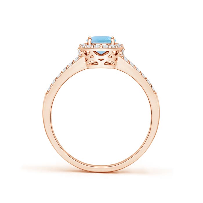 A - Swiss Blue Topaz / 1.32 CT / 14 KT Rose Gold