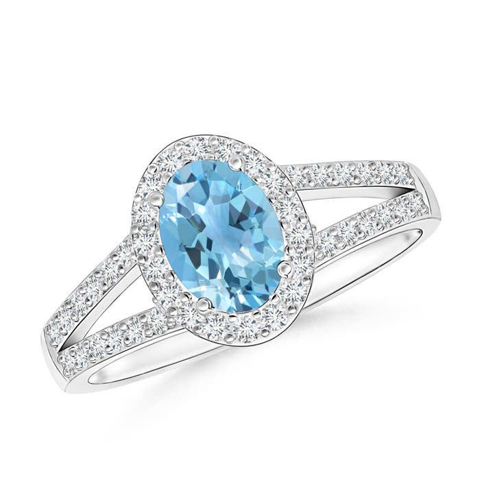 A - Swiss Blue Topaz / 1.32 CT / 14 KT White Gold