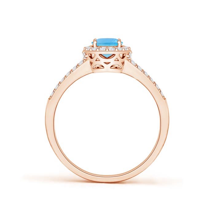 AA - Swiss Blue Topaz / 1.32 CT / 14 KT Rose Gold