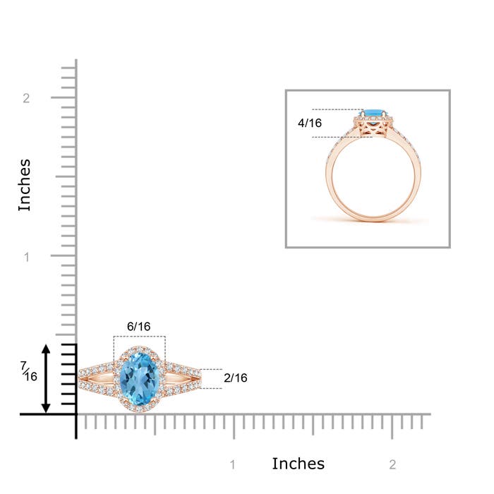 AA - Swiss Blue Topaz / 1.32 CT / 14 KT Rose Gold