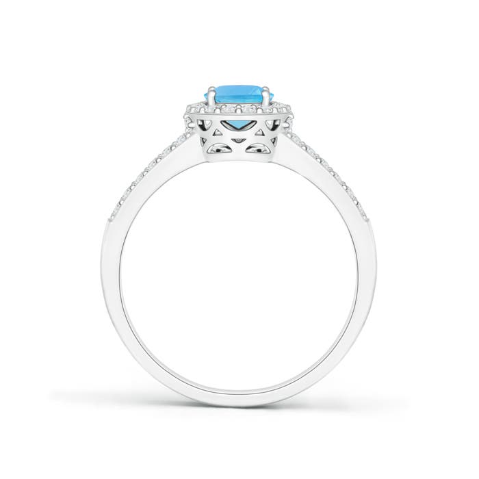 AA - Swiss Blue Topaz / 1.32 CT / 14 KT White Gold